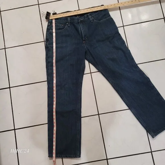 Carhartt Mens Relaxed Fit Jeans 36x30 Blue Denim Built-In Warm - Picture 4 of 12